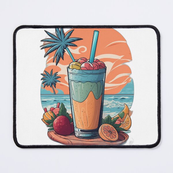 Item preview, Tropical Bliss - Colorful Cocktail with Beach and Palm Tree designed and sold by DeevaValli.