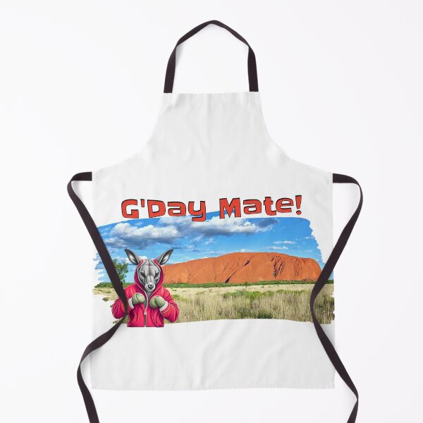 Item preview, G'Day Mate Australian Boxing Kangaroo at Uluru designed and sold by LighterLifeLove.