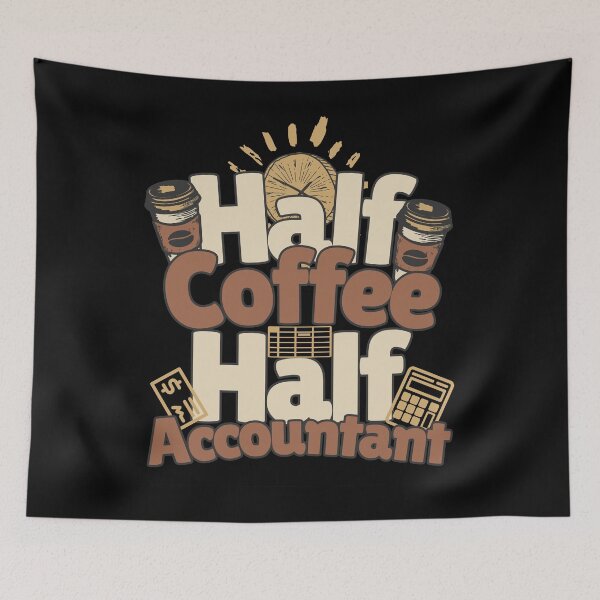 Artikelvorschau, Halb Kaffee, halb Buchhalter. Perfektes Buchhaltergeschenk. entworfen und verkauft von Zandalus.