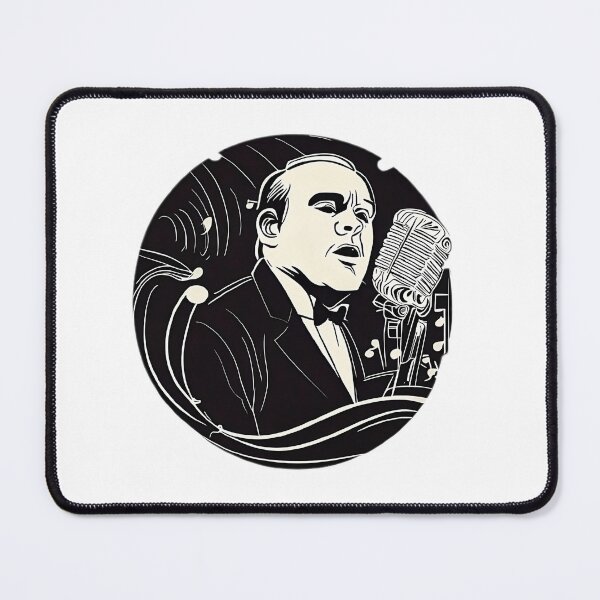 Item preview, Enrico Caruso Aesthetic Singing B&W designed and sold by MinimalistHaven.