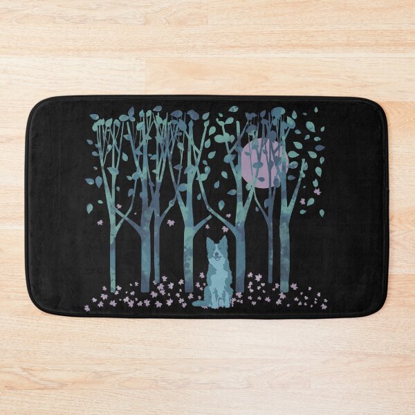 Item preview, Hand-Drawn Border Collie Amidst Forest Trees designed and sold by XSYS.