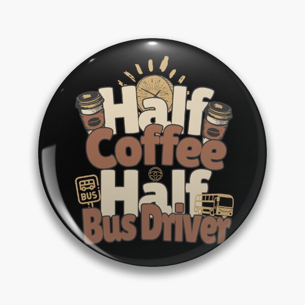 Artikelvorschau, Halb Kaffee, halb Busfahrer. Perfektes Geschenk für Busfahrer. entworfen und verkauft von Zandalus.