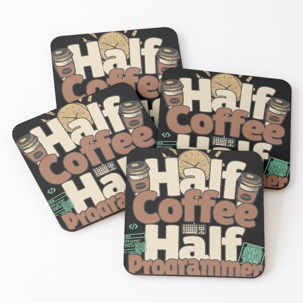 Item preview, Half-coffee, half-programmer. Perfect programmer gift. designed and sold by Zandalus.