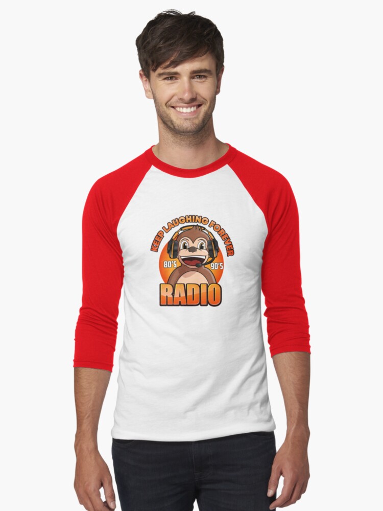 Thumbnail 1 of 3, Baseball ¾ Sleeve T-Shirt, Keep Laughing Forever Radio designed and sold by warrant311.