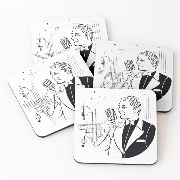 Item preview, Enrico Caruso Aesthetic Singing with Musical Notes in the Background designed and sold by MinimalistHaven.