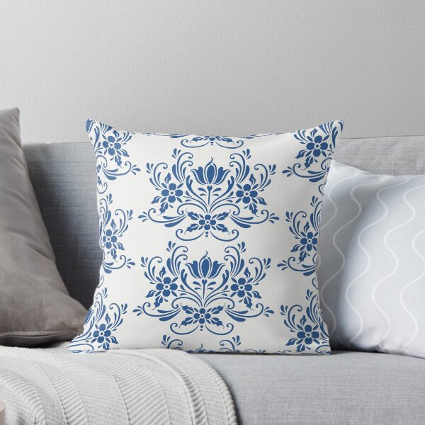 Item preview, Fleurs scandinaves bleues et blanches designed and sold by JoniandCo.