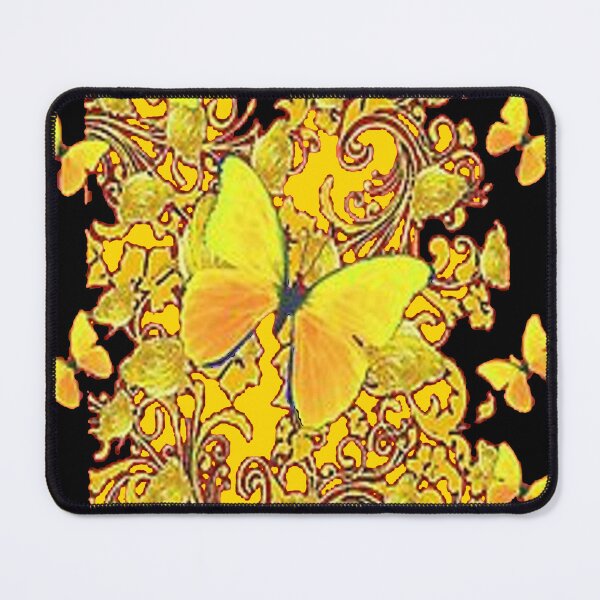 Item preview, GOLDEN BUTTERFLY PATTERN BLACK ART designed and sold by sharlesart.