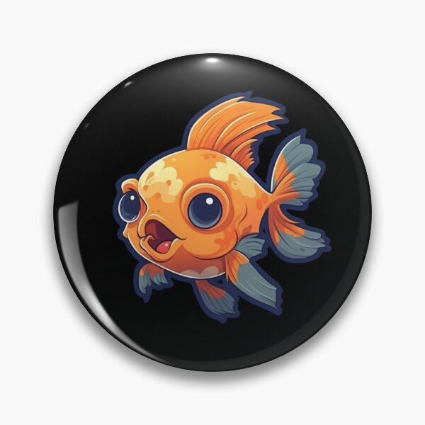 Item preview, Cute Goldfish, Cartoon Style, Sticker Illustration designed and sold by art-max-jenner.