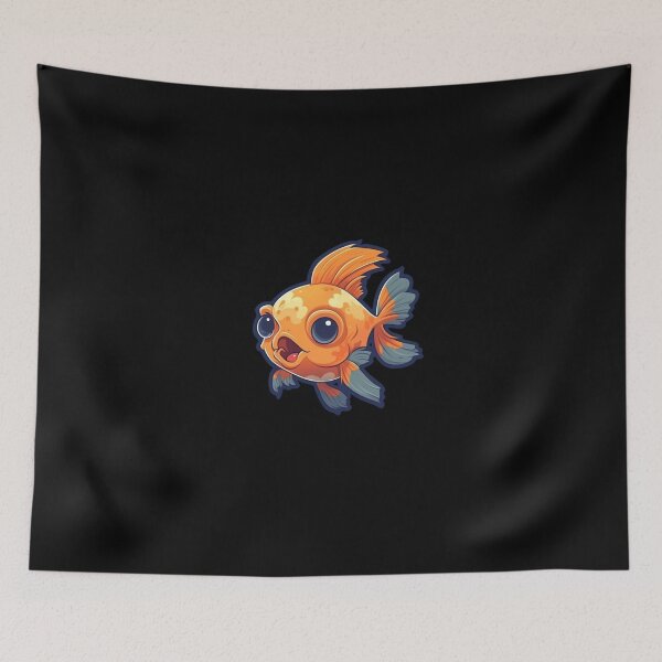 Item preview, Cute Goldfish, Cartoon Style, Sticker Illustration designed and sold by art-max-jenner.