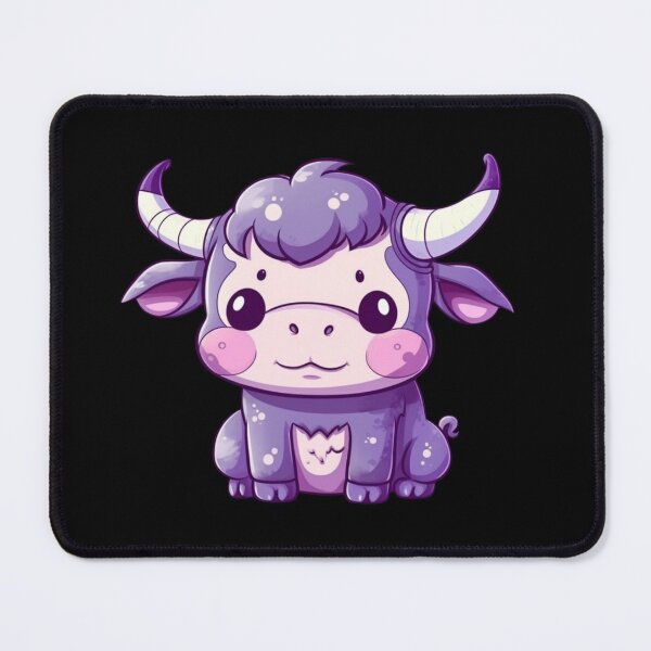 Item preview, Cute Purple Cow / Bull, Cartoon Style, Sticker Illustration designed and sold by art-max-jenner.