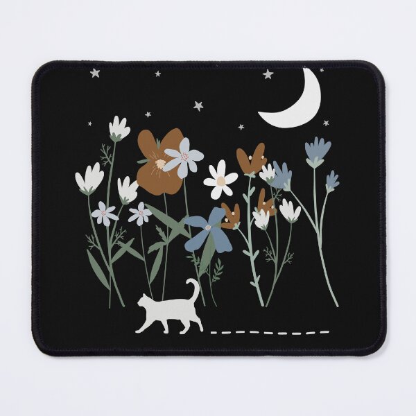 Item preview, Hand-Drawn Wild Cat in Floral Enchanted Forest designed and sold by XSYS.