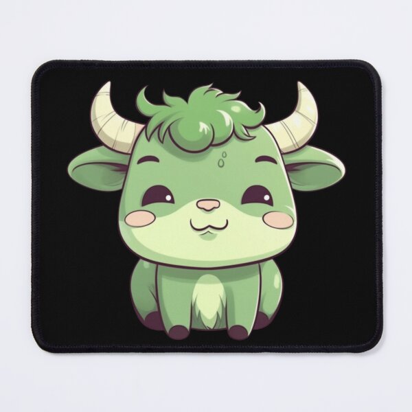 Item preview, Cute Green Cow / Bull, Cartoon Style, Sticker Illustration designed and sold by art-max-jenner.