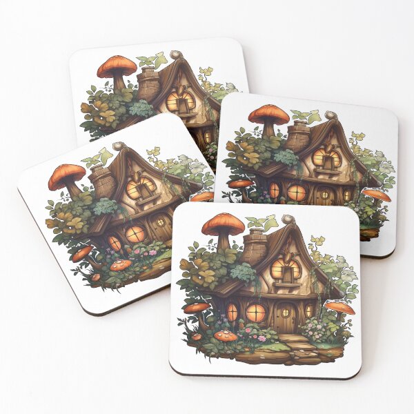 Item preview, Cute Fairytale Mushroom Cottage designed and sold by CatSithMother.