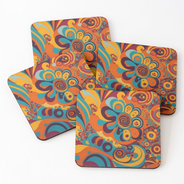 Item preview, Flower Power Colourful Flower Pattern designed and sold by druidwolfart.