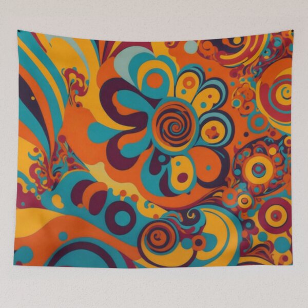 Item preview, Flower Power Colourful Flower Pattern designed and sold by druidwolfart.