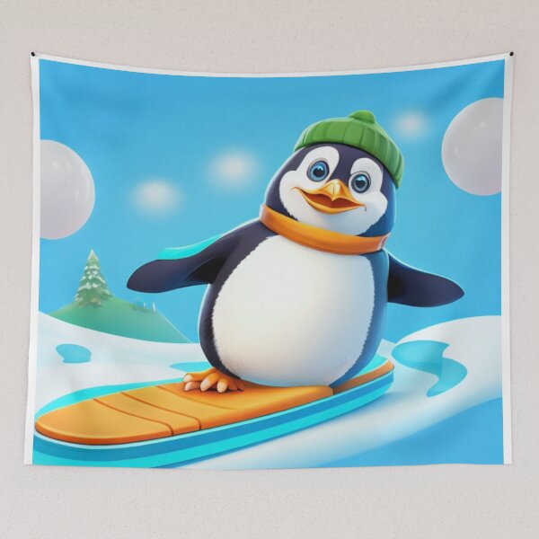 Item preview, Happy Penguin's Slide - II designed and sold by positivVibesArt.