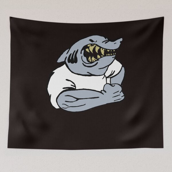 Item preview, Angry Cartoon Shark Custom Artwork Drawing designed and sold by ROBBAUGHMAN.