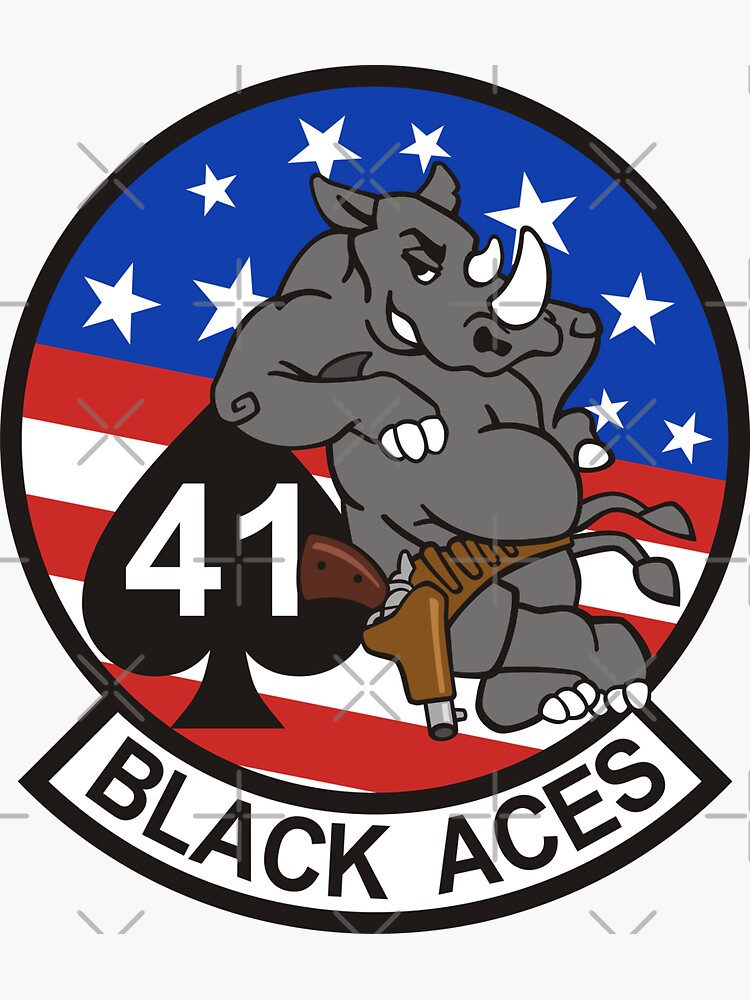 Fa 18 Rhino Vfa 41 Black Aces Sticker For Sale By Mbk13 Redbubble