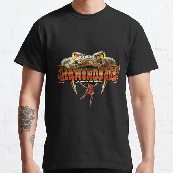Kings Island Beast Vs Diamondback 8-bit Video Game Coasters T-Shirt Medium