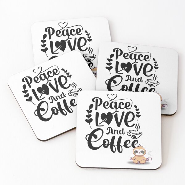 Item preview, Peace Love and Coffee designed and sold by Steph1TheArtist.