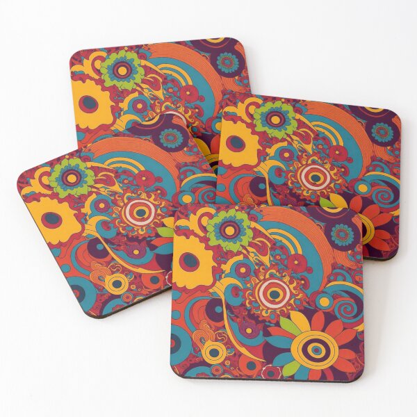Item preview, Flower Power Colourful Flower Pattern designed and sold by druidwolfart.
