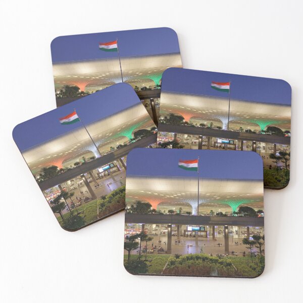 Item preview, Illuminated Mumbai International Airport on the Independence Day of India, Mumbai, modern art, wall art, print, personalised gifts, custom printed gifts designed and sold by CameraDesign.