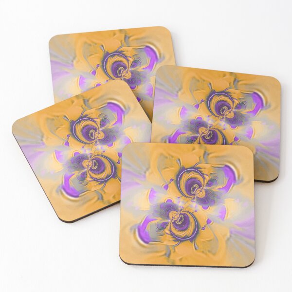Item preview, Synchronized Fireballs - orange purple slight green ring spirals designed and sold by JaycraveDesigns.