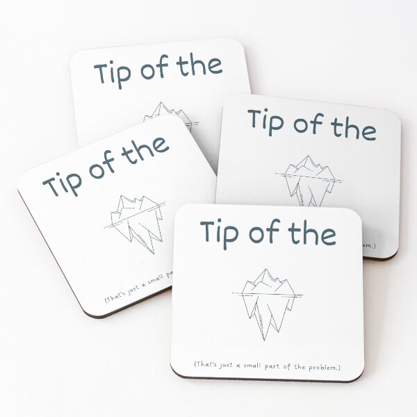 Item preview, Tip of the Iceberg idiom (dark blue) designed and sold by Idioms4u.