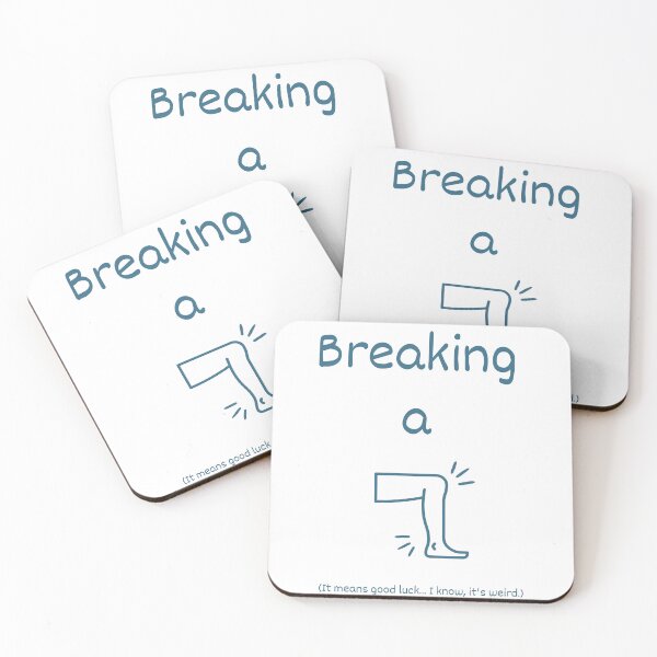 Artikelvorschau, Ein Bein brechen Idiom (dunkelblau) entworfen und verkauft von Idioms4u.