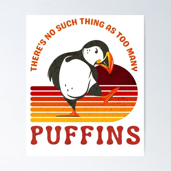 Item preview, Puffin Art, Vintage Retro Puffin, Cute Puffin, Retro Puffin, Vintage Puffin designed and sold by LinusCo-Studio.