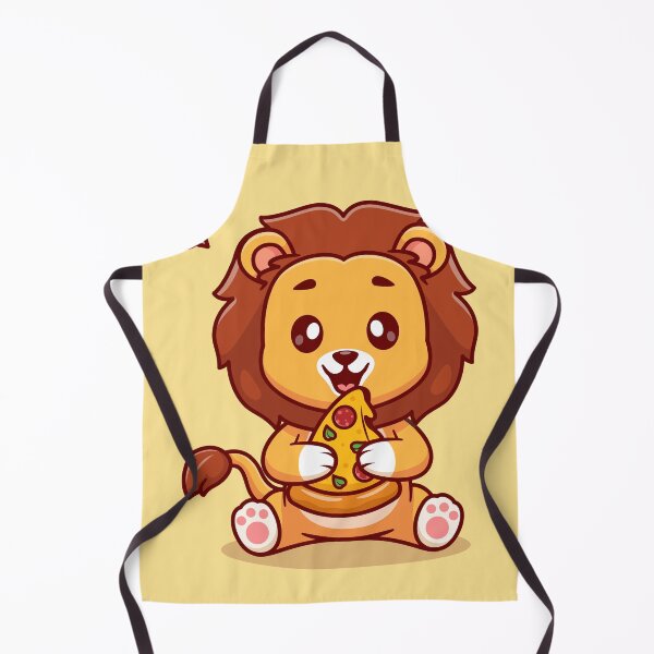 Item preview, Cute Lion Enjoying Pizza: Cartoon Vector Icon designed and sold by hjian8219.