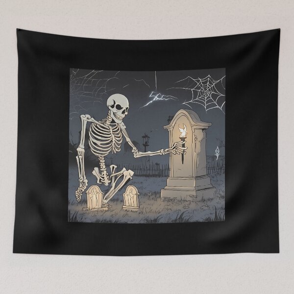 Item preview, A skeleton in a creepy graveyard 	 	 designed and sold by kopaewywtb31.