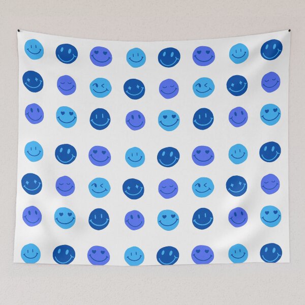 Item preview, Blue Smiley Faces  designed and sold by kathleensgrace.