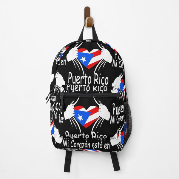 Item preview, Mi Corazon esta en Puerto Rico. Puerto Rico proud art in white designed and sold by Verle-art.