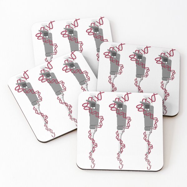 Item preview, Gray Micropipette with Crimson DNA designed and sold by emmacatwheels.