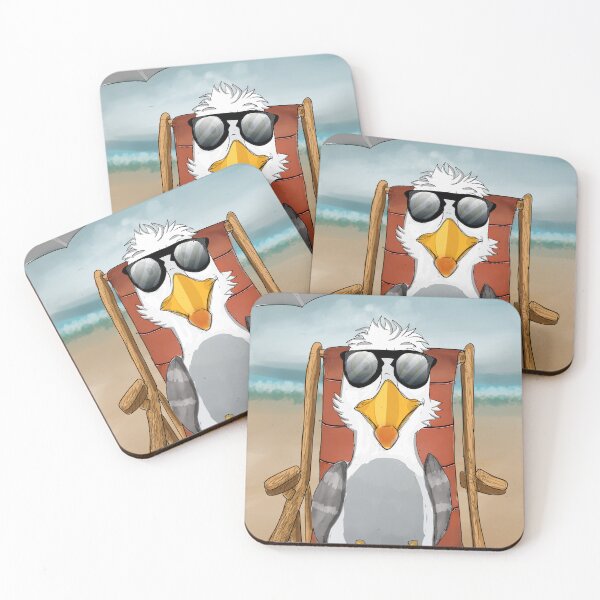 Item preview, Groovy Gull: Deck Chair Vibes  designed and sold by retrotoonz.