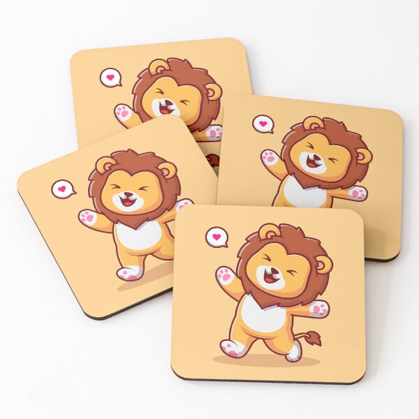 Item preview, Cute Lion Walking: Cheerful Cartoon Vector Icon designed and sold by hjian8219.