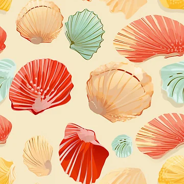 Artwork thumbnail, Seashells by DiveIntoDesigns