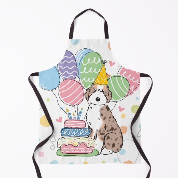 Item preview, Red Merle Tan Aussiedoodle Aussie Doodle Dog Birthday Party designed and sold by Lulupainting.