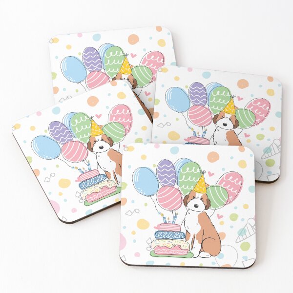 Item preview, Sable Aussiedoodle Aussie Doodle Dog Birthday Party designed and sold by Lulupainting.