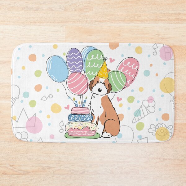 Item preview, Sable Aussiedoodle Aussie Doodle Dog Birthday Party designed and sold by Lulupainting.