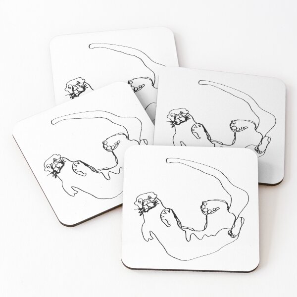 Item preview, River Otter, One-Line Art designed and sold by BeaverDisco.