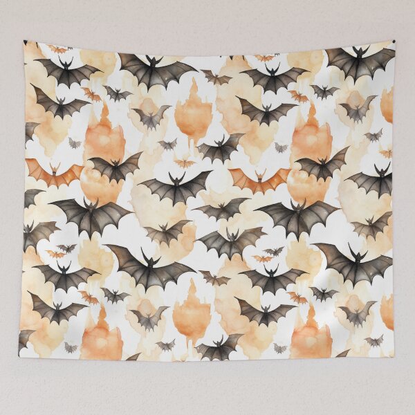 Item preview, Halloween bat seamless pattern Sublimation Design designed and sold by BabydellArt.