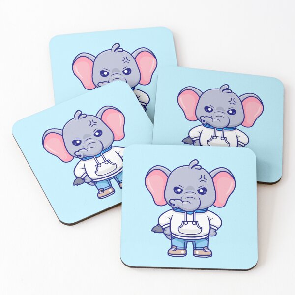 Item preview, Cute Angry Elephant in Hoodie: Cartoon Vector Icon designed and sold by hjian8219.