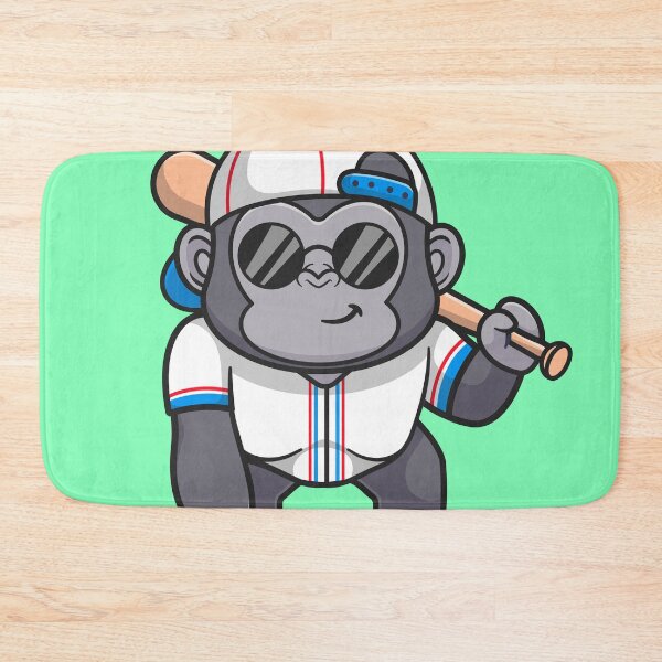 Item preview, Cute Gorilla Playing Baseball: Cartoon Illustration designed and sold by hjian8219.