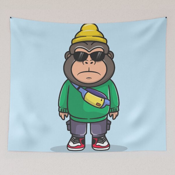 Item preview, Cute Cool Gorilla with Hip Style: Cartoon Vector Illustration designed and sold by hjian8219.