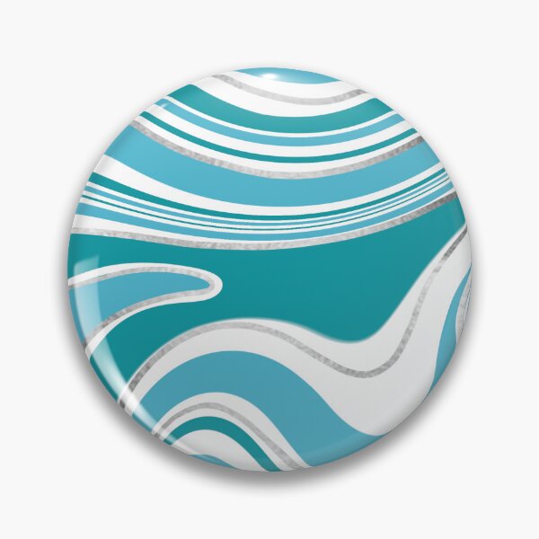 Item preview, Silver and turquoise marble designed and sold by nherbst.