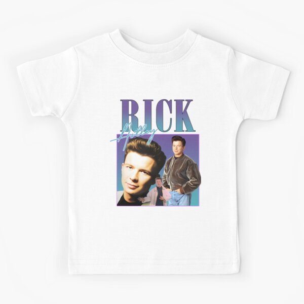 Rick Astley portrait Rickrolling rick-roll Never Gonna Give You Up Kids  T-Shirt by Argo - Pixels