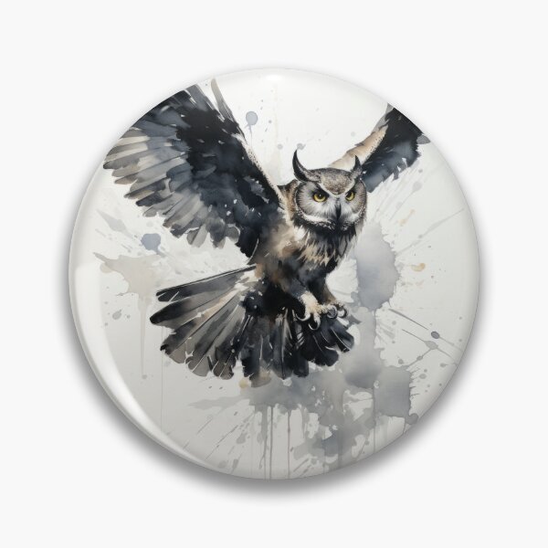 Item preview, Night Owl Illustration in Black Ink  designed and sold by solrevolver.