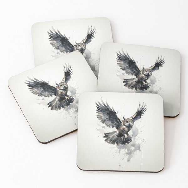 Item preview, Night Owl Illustration in Black Ink  designed and sold by solrevolver.